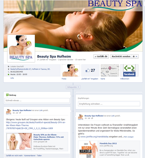 Facebook Beauty Spa