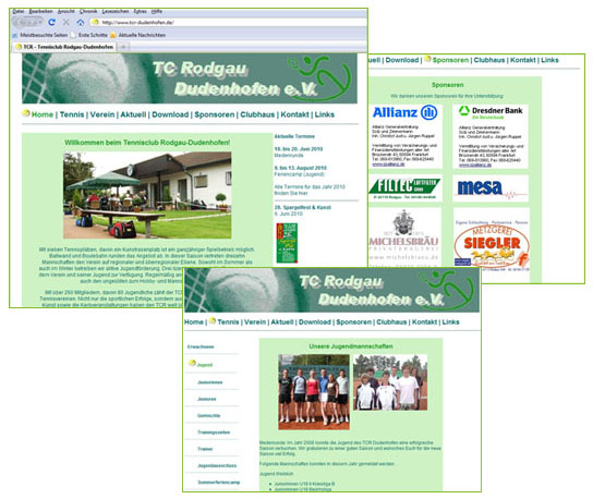 Website Tennisclub Rodgau-Dudenhofen