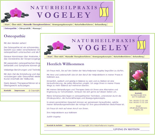 Website Naturheilpraxis Vogeley